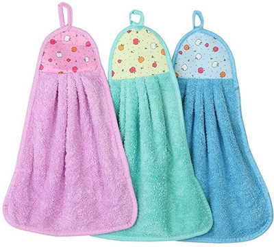 WANQLYN High Quality Kitchen Towel Soft Hand Towel kitchen towel hand towel(Pack Of 3) Multicolor Cloth Napkins(3 Sheets)