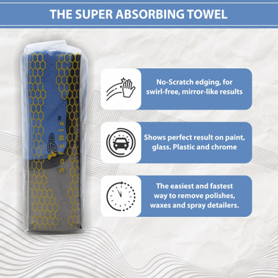 ANSH Lint Free Dual Sided Vehicle, Glass & floor Cleaning Cloth MCt40x2.102 Wet and Dry Microfiber Cleaning Cloth(2 Units)