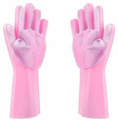 DEALBOOTH DEALBOOTH Silicon Gloves Wet and Dry Glove(Free Size)