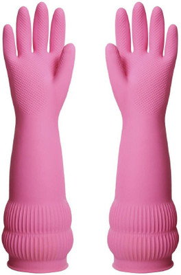 RBGIIT Home Bathroom Garden Safety Uses Sanitation Fashion Protective Home Kitchen Wet and Dry Glove(Free Size)