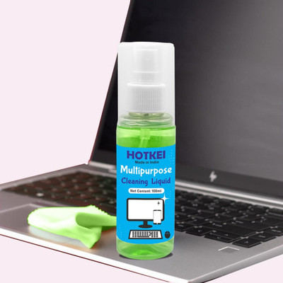HOTKEI 100ml Scented Laptop TV Mobile Computer Screen Cleaner Cleaning Liquid Spray Kit for Laptops, Computers, Gaming, Mobiles(LED LCD TV PC Monitor Smart Phone Camera Lens Electronic Screen Cleaner Kit) Offers & Cashback