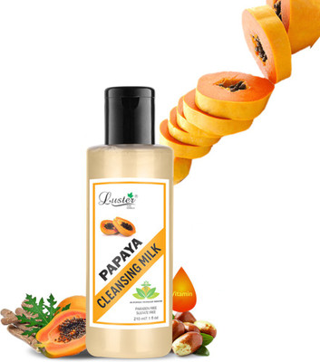 Luster Papaya Cleansing Milk For Face, Smooth Soft & Clean Skin, Makeup Remover Face Wash(210 ml)