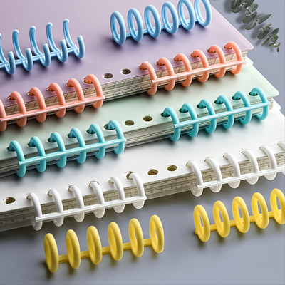 SHOPONIL 10pcs Binder Rings, 6holes Binding Book Rings, Ring Buckle Underwire Booklet Manual Ring Binder
