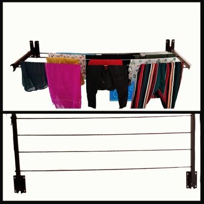 Roborich Steel Wall Cloth Dryer Stand 4T-BLK-FLIP-B8(4 Tier)