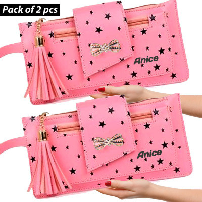 anice Casual, Party, Formal Pink  Clutch(Pack of: 2)