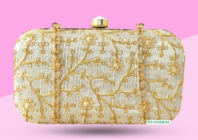 Mahabal Party Cream  Clutch