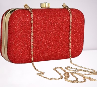 HouseOfCommon Casual, Formal, Party, Sports Red  Clutch