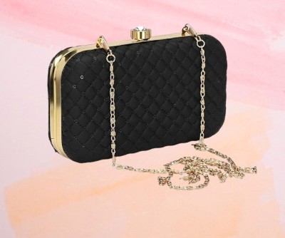 HouseOfCommon Casual, Formal, Party, Sports Black  Clutch