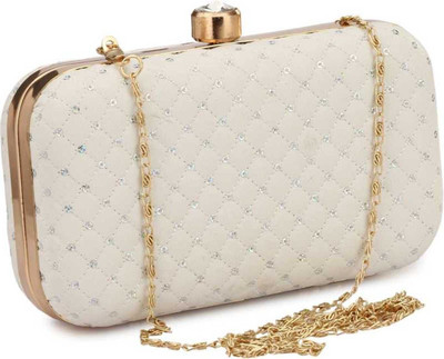 HouseOfCommon Casual, Formal, Party, Sports White  Clutch