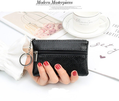 DEVANI ENTERPRISE Girls Black Artificial Leather Money Clip(2 Card Slots)