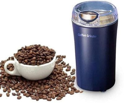 SWL Protable Electric Coffee Grinder for Grinding Dry Herbs, Coffee, Stainless Steel 25 Cups Coffee Maker(Blue)