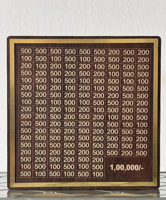 Impexlabh Wooden Money Savings Box (100000) Wooden Money/Piggy Bank, Money Box, Coin Box Coin Bank(Brown)