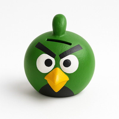 jetlin store Angry Bird Shaped Money Bank for Kids | Cute Coin Bank for Saving & Gifting Coin Bank(Green)