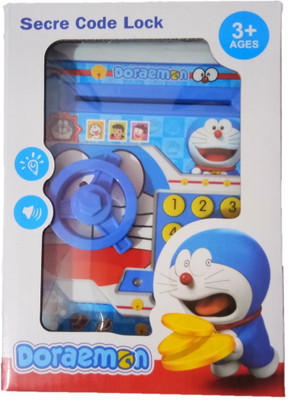 BMT Doremon Electronic Piggy Bank/money locker Coin Bank(Blue)