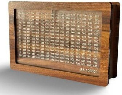 Impexlabh Wooden Money Piggy Bank, Money Saving Box-016 Coin Bank(Brown)