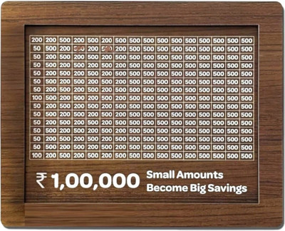 XORTIC Rupee Savings Box with Milestone Marker Coin Bank(Brown)