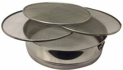 Uratech 4 in 1 Branded Stainless Steel Interchangeable Sieve Set Collapsible Sieve(Steel Pack of 4)