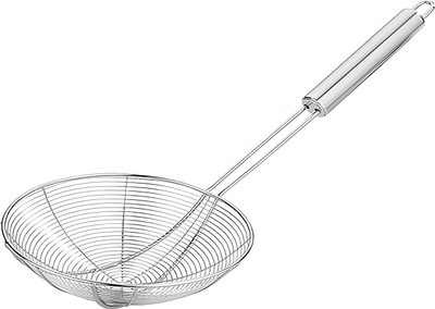 Sakyastars Stainless Steel Puri Strainer Jhara 16 Inch Collapsible Strainer(Silver Pack of 1)