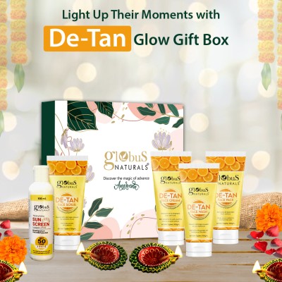 Globus Naturals De-Tan Diwali Glow Gift Box(5 Items in the set)