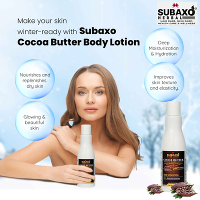Subaxo HERBAL COCOA BUTTER BODY LOTION 200 ML AND NEEM AND TULSI FACE WASH 100 ML(2 Items in the set)