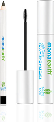 Mamaearth Intense Drama Eye Combo - Charcoal Black Long Stay Kohl + Lash Care Volumizing Mascara(2 Items in the set)
