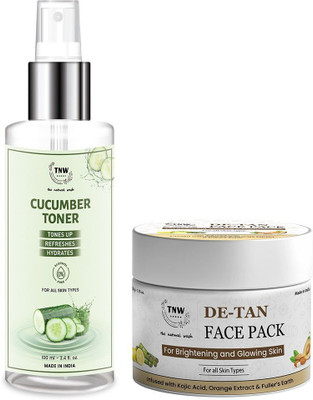 TNW - The Natural Wash Cucumber Toner for Glowing & Refreshing Skin | Reduces Tanning & Calms Skin Irritation(2 Items in the set)