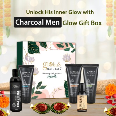 Globus Naturals Charcoal Men Diwali Glow Gift Box(5 Items in the set)