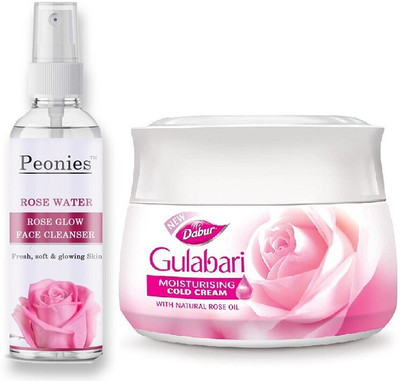 Peonies Gulabari Cold Cream 30ml & Rose Water 100ml(2 Items in the set)