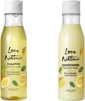 Oriflame Love Nature Lemon & Mint Shampoo & Conditioner Combo(2 Items in the set)