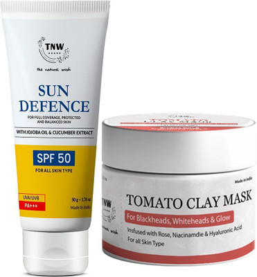 TNW - The Natural Wash Tomato Clay Mask & Sun Defense(2 Items in the set)