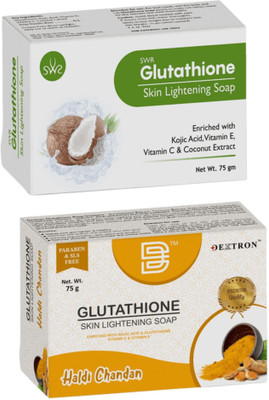 DEXTRON Coconut Infusion & Glutathione Haldi Chandan Skin Lightening Soaps(2 x 75 g)