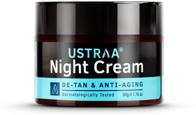 USTRAA Night Cream De-Tan, Dermatologically Tested With Niacinamide-No Harmful Chemical(50 g)