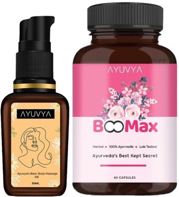 AYUVYA Ayurvedic BBF oil for Women BBF 50 Ml & Boo Soft 60 Capsules(2 Items in the set)