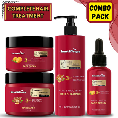 smartdrops Hair Mask || Face Serum || Face Cream || Shampoo For Hair Growth And Skin Care(4 Items in the set)