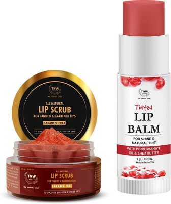 TNW - The Natural Wash Combo Lip Scrub and Pomegranate Tinted Lip(2 Items in the set)