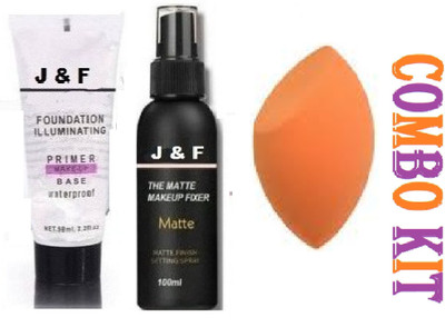 Zailie Matte Fixer Spray ( Long Lasting Fixer ) With Makeup Base Tube Primer And Soft Makeup Sponge Puff(3 Items in the set)