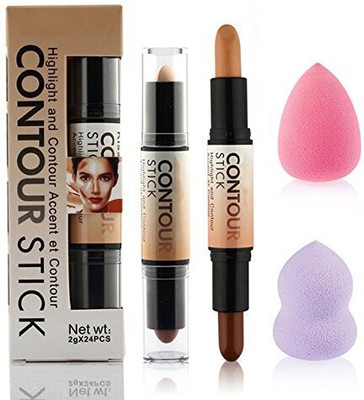 MISTY ALLE ONE 2 IN 1 CONTOUR HIGHLIGHTER WITHY 2 PUFF(3 Items in the set)