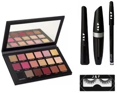 Zailie Best Quality Rose Gold Eyeshadow With 3 in 1 Eye Makeup Combo & Eyelashes(3 Items in the set)
