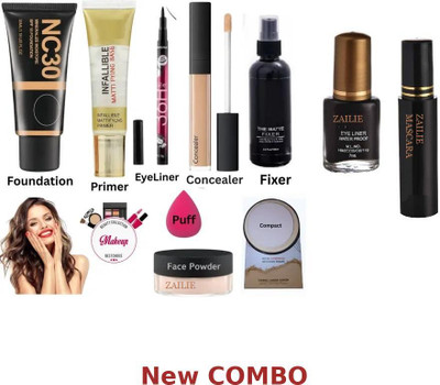 Zailie Everyday Matte Kit for Smooth Skin Finish(10 Items in the set)