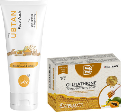 DEXTRON Ubtan Face Wash & Honey Papaya Soap Combo – 175g(1 Items in the set)