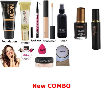 Zailie Natural Glow Makeup Essentials for Daily Use(10 Items in the set)