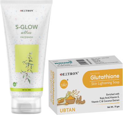 DEXTRON S-Glow Ultra Face Wash & Ubtan Soap Combo – 175g(1 Items in the set)
