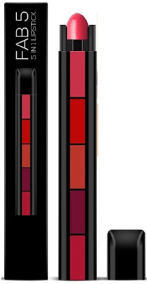 Pretty Hud 5IN1 LIPSTICK WITH FIVE MULTICOLOUR (PACK OF 1)(RED EDITION, 7.5 g)