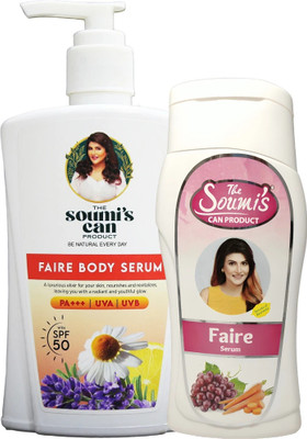 The Soumi's Can Product Faire Body Serum with SPF 50 (250ml) & Faire Serum (100ml)(2 Items in the set)