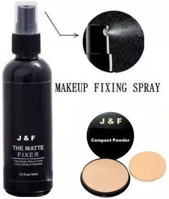 Zailie Face Compact Powder With Makeup Fixer Spray(2 Items in the set)