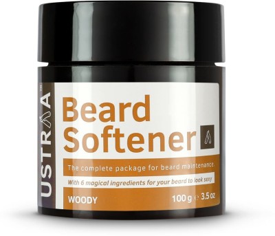 USTRAA Beard Softener Woody | Softens and nourishes your beard | No Sulphate & Parabens Cream(100 g)