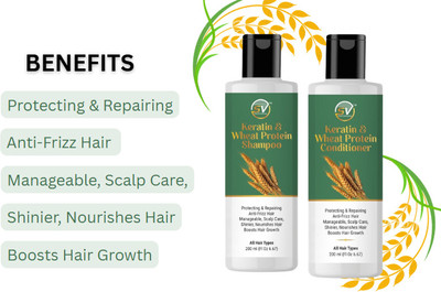 SV PROFESSIONAL Keratin & Wheat Protein Shampoo and Conditioner Set for Damaged and Weak Hair(1 Items in the set)