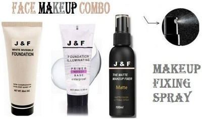 Alkaf Fixer Combo With Tube Primer and Matte Liquid Foundation(3 Items in the set)