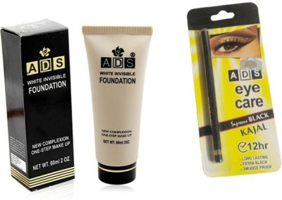 ads WHITE INVISIBLE FOUNDATION with Kajal(2 Items in the set)