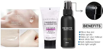 AMOSFIA 24H GEL PRIMER WITH MAKEUUP SETTIING FIXER(2 Items in the set)